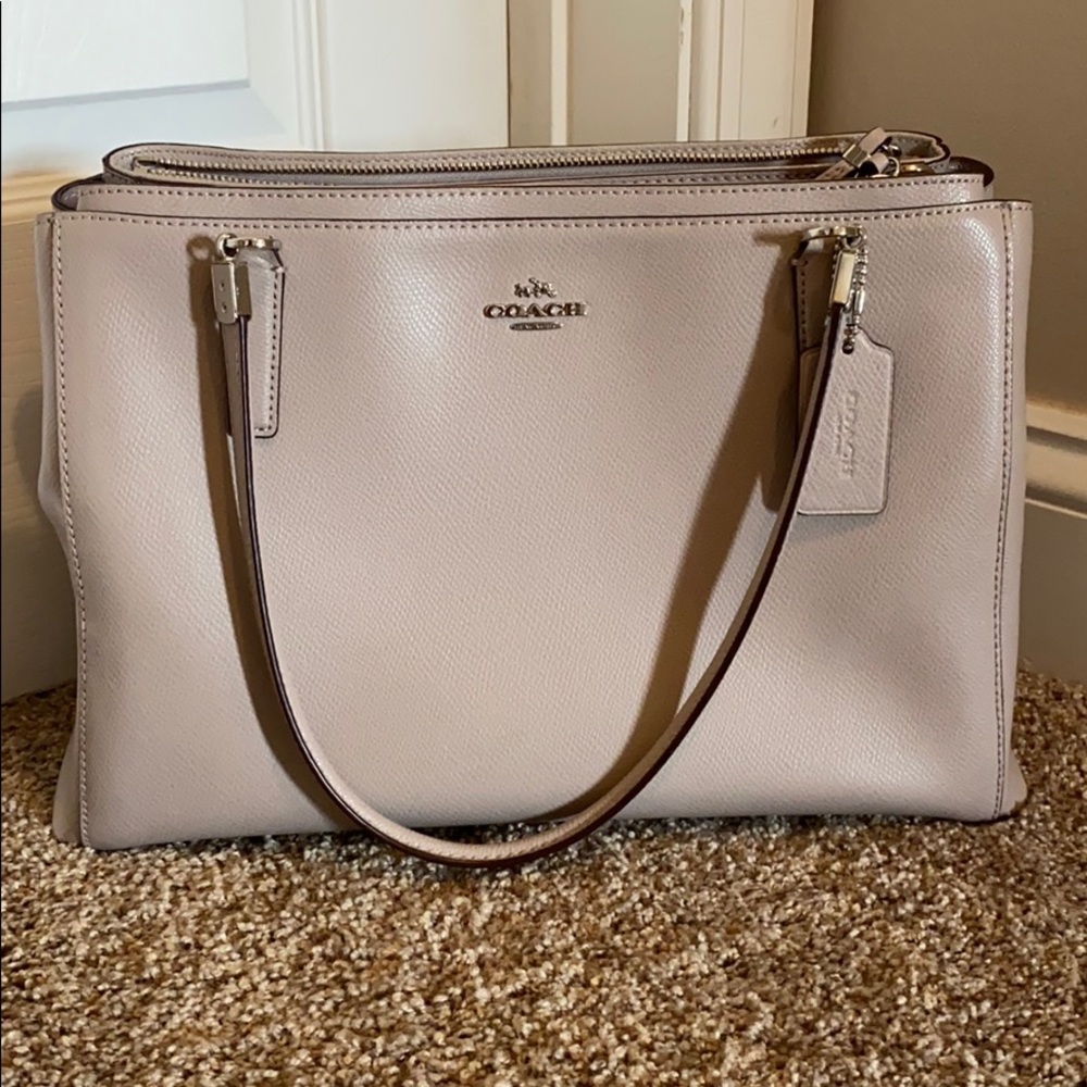 Tan Coach Madison Christie Carryall purse